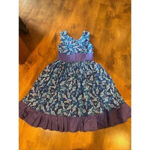 Girls home made musical note dress/cosmic style size 10